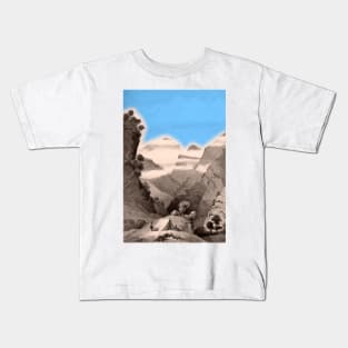 Landscape with blue sky and mountains. Kids T-Shirt